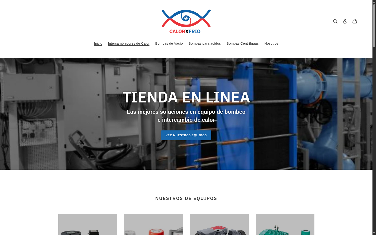 Tienda en l&iacute;nea entregada para Calor x Fr&iacute;o